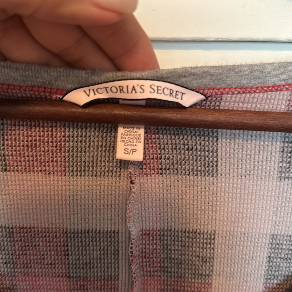 Victoria's Secret Red and Gray Pajama Romper - Picture 2 of 3